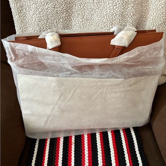 Elegant Tan Women's Handbag Lovevook woman’s laptop bag computer tote zip comp. - Picture 2 of 12